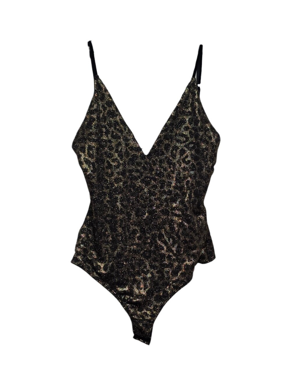 ✨ Lovers + Friends Black & Gold Metallic Sparkly Bodysuit ✨